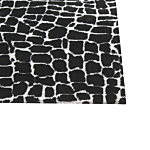 Area Rug Black And White Polyester Cotton Backing 300 X 400 Cm Decorative Floor Mat Modern Design Living Room Bedroom Beliani