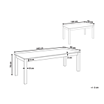 Extending Dining Table Light Wood Mdf Rubber Wood 160/240 X 90 Cm Wooden Legs Rectangular Veneered Top Natural Finish Minimalistic Scandinavian Kitchen Beliani