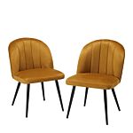 Orla Dining Chair Mustard (pack Of 2)