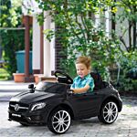 Homcom Compatible Kids Children Ride On Car Mercedes Benz Gla Licensed 6v Battery Rechargeable Headlight Music Remote Control High/low Speed Toy Black