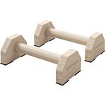 Sportnow Wooden Parallettes Bars Push Up Handles With Non-slip Base, Calisthenics Equipment For Home Gym Training