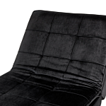 Chaise Lounge Black Velvet Tufted Adjustable Back And Legs Modern Glam Beliani