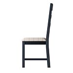 Slatted Dining Chair Natural Check