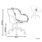 Office Swivel Chair Yellow Velvet Height Adjustable Full Swivel Button Tufted Backrest Beliani