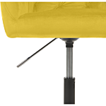 Office Swivel Chair Yellow Velvet Height Adjustable Full Swivel Button Tufted Backrest Beliani