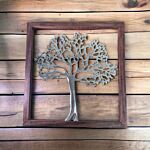 Large Silver Tree Of Life In A Frame, 46cm