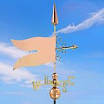 Banner Farmhouse Copper Weathervane