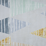 Area Rug Carpet Multicolour Polyester Fabric Geometric Distressed Pattern Rectangular 80 X 150 Cm Beliani