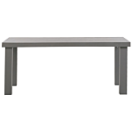 Garden Dining Table Grey Concrete 180 X 90 Cm 6 Seater Water Resistant Beliani