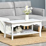 Homcom Coffee Tea Table End Table Modern Living Room Wooden Furniture 2 Layer Design W/storage Shelf 94l X 44w X 42h (cm)