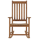 Rocking Chair Light Wood Acacia 66 X 77 X 110 Cm Indoor Outdoor Patio Balcony Rustic Beliani