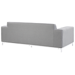 Garden Sofa Light Grey Fabric Upholstery White Aluminium Legs Indoor Outdoor Furniture Weather Resistant Outdoor Beliani