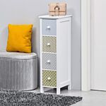 Homcom Chest Of Drawers, 4 Drawer Dresser, Storage Organizer Toilet Tissue Cabinet For Bedroom, Bathroom