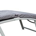 Outsunny Outdoor Patio Sun Lounger Garden Texteline Foldable Reclining Chair Pillow Adjustable Recliner With Cushion - Grey