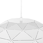 Pendant Lamp White Metal Elements Globe Shape 1-light Modern Beliani