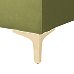 Ottoman Green Velvet Tufted Fabric Modern Living Room Square Footstool Gold Legs Beliani