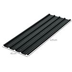 Outsunny Corrugated Roofing Sheets, Pack Of 12, Galvanised Metal Roofing Sheets For Greenhouse, Garage, Storage Shed, Carport, 129 X 45cm, Dark Grey