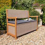 Alderley Rattan Storage Bench - Natural