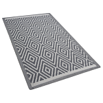 Outdoor Indoor Rug Grey Pp 90 X 150 Cm Geometric Pattern Beliani