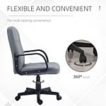 Vinsetto Swivel Executive Office Chair Pu Leather Computer Desk Chair Office Furniture Gaming Seater - Grey