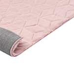 Faux Rabbit Fur Rug Pink Artificial Polyester Fur 80 X 150 Cm Soft Shaggy High Pile Rug Beliani