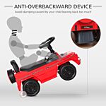 Homcom Aosom Compatible Baby Toddler Push Handle Sliding Car Mercedes-benz G350 Licensed W/big Steering Wheel Anti-overturning System Red