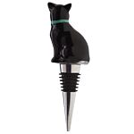 Novelty Ceramic Bottle Stopper - Black Cat