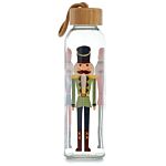 Reusable Glass Water Bottle - Christmas Nutcracker