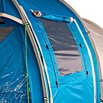 Outsunny 3-4 Man Tunnel Tent, Two Room Camping Tent With Windows And Covers, Portable Carry Bag, For Fishing, Hiking, Sports, Festival - Blue