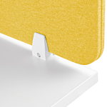 Desk Screen Yellow Pet Board Fabric Cover 72 X 40 Cm Acoustic Screen Modular Mounting Clamps Home Office Beliani