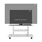 Homcom Tv Stand W/ Shelves -white