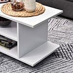 Homcom Tv Stand W/ Shelves -white