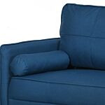 Homcom 143cm Loveseat Sofa For Bedroom Upholstered 2 Seater Sofa With Back Cushions And Pillows, Blue