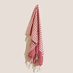 Cotton Pario Throw - 100x180 Cm - Hot Pink