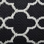 Outdoor Indoor Area Rug Black And White Pp 90 X 180 Cm Trellis Pattern Beliani