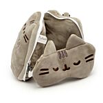 Relaxeazzz Pusheen Cat Shaped Travel Pillow & Eye Mask