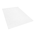 Shaggy Area Rug White 200 X 300 Cm Modern High-pile Machine-tufted Rectangular Carpet Beliani