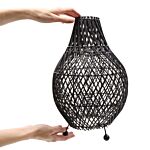 Rattan Table Lamp - Black