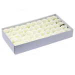 Craft Soap Flowers - Carnations - Cream - Pack Of 10