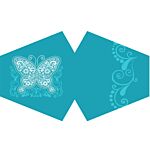 Reusable Fashion Face Covering - Blue Butterfly (adult)