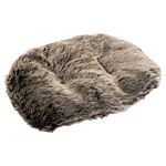 Pawhut Pet Basket Sofa Bed, 57lx46wx17.5h Cm, Willow Rattan-grey