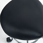 Homcom Salon Saddle Stool, Rolling Saddle Chair For Massage, Spa, Clinic, Beauty, Hairdressing And Tattoo, Black