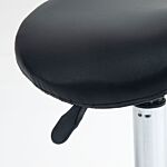 Homcom Salon Saddle Stool, Rolling Saddle Chair For Massage, Spa, Clinic, Beauty, Hairdressing And Tattoo, Black