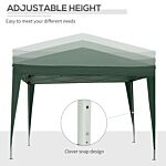 Outsunny 3 X 3m Pop Up Gazebo, Wedding Party Canopy Tent Marquee With Carry Bag And Windows, Green