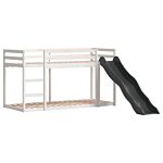 Vidaxl Bunk Bed With Slide And Ladder White 90x190 Cm Solid Wood Pine