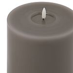 Luxe Collection Melt Effect 6x8 Grey Led Wax Candle