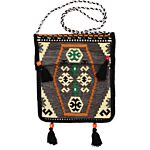 Pale Grey Kilim Messenger Festival Bag