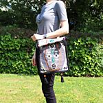 Pale Grey Kilim Messenger Festival Bag