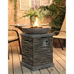 Premium Slate Effect Gas Fire Pit And Fire Bowl