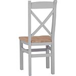 Cross Back Chair Wooden Seat